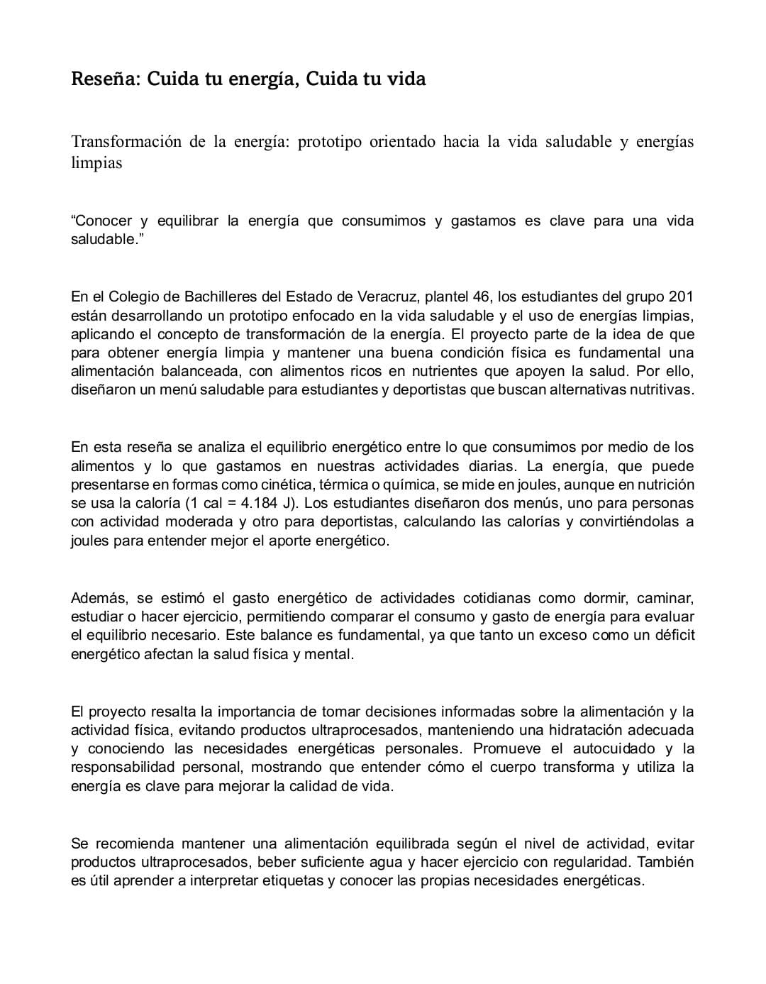 Menú saludable